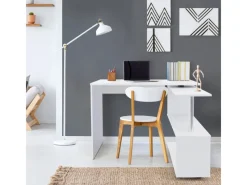 ML-Design Eckschreibtisch Drehbar L-Form Glänzend 150x88x75 cm