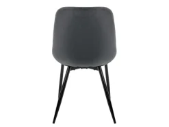 ML-Design 6Er Set Esszimmerstühle mit Rücken- und Armlehnen Anthrazit Samt Sitz