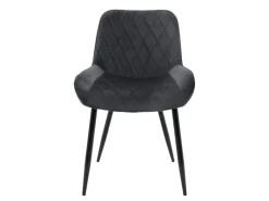 ML-Design 6Er Set Esszimmerstühle mit Rücken- und Armlehnen Anthrazit Samt Sitz