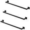 ML-Design 3Er Set Kleiderstange Rechteck für die Wand T12cmxB90cm Schwarz U-Form