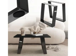 Best ML-Design 2Er Set Tischkufen 80GRAD Neigung 40 x 43 cm Industrial 8x2 cm