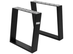 New ML-Design 2Er Set Tischkufen 80GRAD Neigung 40 x 43 cm Schwarz Matt 8x2 cm