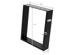 New ML-Design 2Er Set Tischkufen 80GRAD Neigung 40 x 43 cm Schwarz Matt 8x2 cm