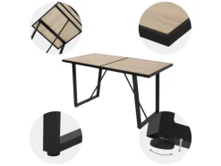 ML-Design Esstisch 140x70x75 cm Eiche Optik Rechteckiger für 6 Personen