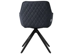 ML-Design Esszimmerstühle Drehbar 4Er Set Textil Webstoff Schwarz Drehstuhl