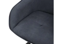 ML-Design Esszimmerstühle Drehbar 4Er Set Textil Webstoff Schwarz Drehstuhl