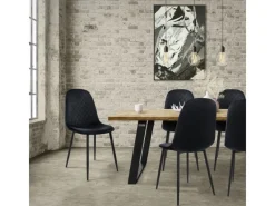 Hot ML-Design Esszimmerstühle 4er Set Schwarz Küchenstuhl mit Samtbezug