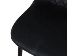 Hot ML-Design Esszimmerstühle 4er Set Schwarz Küchenstuhl mit Samtbezug