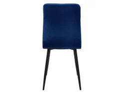 ML-Design Esszimmerstühle 4Er Set Dunkelblau mit Rückenlehne mit Samtbezug