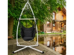 Online ML-Design Hängesesselgestell Weiß 208 cm Belastung bis 120 kg Stahlrohr