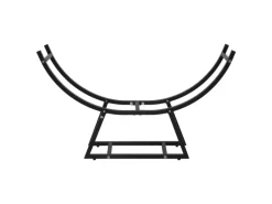 ML-Design Kaminholzregal 55 x 94 x 21 cm Schwarz Metall Innen/Außen U-förmiges