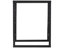 Outlet ML-Design Kaminholzregal 80x100x25 cm Rechteckig Schwarz Metall Innen/Außen