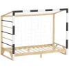 Outlet ML-Design Kinderbett Fußballtor 90x200 cm Schwarz-Weiß Kiefernholz