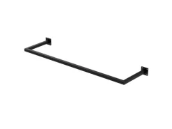 Sale ML-Design Kleiderstange Rechteck für Wand T30cmxB110cm Schwarz aus Stahl U-Form