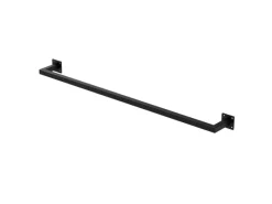 ML-Design Kleiderstange Rechteck für Wand T12cmxB110cm Schwarz aus Stahl U-Form