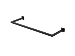 New ML-Design Kleiderstange Rechteck die Wand T30cm x B90cm Schwarz aus Stahl U-Form