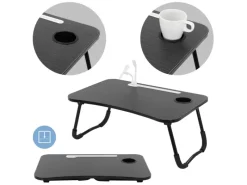 Discount ML-Design Laptoptisch für Bett 60x40 cm Betttisch Klappbar Schwarz