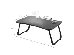 Discount ML-Design Laptoptisch für Bett 60x40 cm Betttisch Klappbar Schwarz