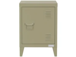 Clearance ML-Design Nachttisch in 40x30x58 cm aus Stahl Industriedesign Olive