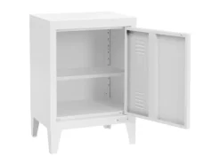 Outlet ML-Design Nachttisch in 40x30x58 cm aus Stahl Industriedesign Weiß