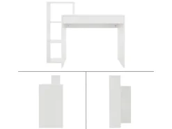 ML-Design Schreibtisch mit Regal 110x72x40 cm aus Holz 2in1 System für Zuhause