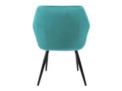 ML-Design Set 2 Esszimmerstühle mit Armlehne und Rückenlehne Petrol Samtbezug