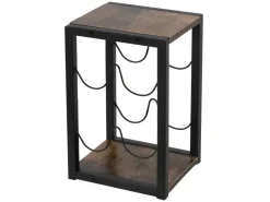 ML-Design Weinregal für 4 Flaschen 24x21x37,5 cm Freistehendes aus Holz Metall