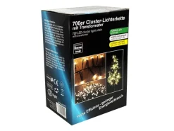 Mojawo 700er Cluster-Lichterkette LEDs Innen und Außen Warmweiß