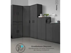 mokebo Eckschrank in Anthrazit Der Lange Schrank Aufbewahrungsschrank oder Mehrzweckschrank