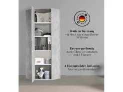 Sale mokebo Eckschrank in Der Lange Schrank Aufbewahrungsschrank oder Mehrzweckschrank Grau
