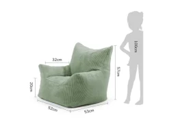 mokebo Kindersessel aus Cord Der Pausenheld Sitzsack Kinder Kindersitzsack in