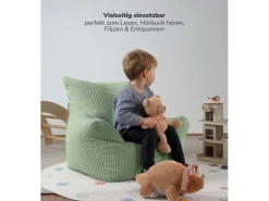 mokebo Kindersessel aus Cord Der Pausenheld Sitzsack Kinder Kindersitzsack in