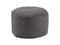 Clearance mokebo Pouf oder Sitzhocker aus Cord Der Faule Lenz Fußhocker in mit EPS-Perlen Füllung Anthrazit