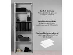 New mokebo Schrank in Der Lange Mehrzweckschrank Allzweckschrank oder Aufbewahrungsschrank Grau