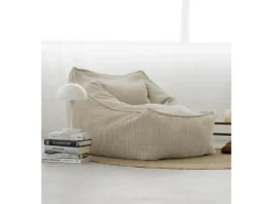 New mokebo Sitzsack Sessel aus Cord Der Lümmel XXL Sitzsack Cord Sessel oder Sitz Sessel in Beige