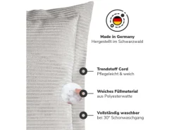 mokebo Sofakissen aus Cord Das Wölkchen Couchkissen oder Flatterkissen in