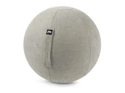 New mokebo Stoff Sitzball Büro Ergonomisch Der Sportliche Sitzball mit Pumpe 65cm Breite Ergonomische Bürostuhl Alternative Grau