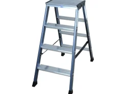 Krause Monto SePro D Stufen-Doppelleiter eloxiert 2 x 4 Stufen