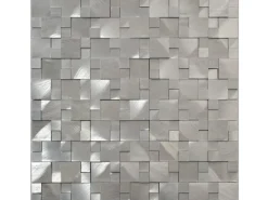Hot Mosaik Aluminium Silver 3D 30 cm x 31,5 cm