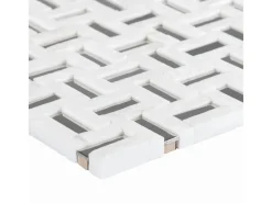 Mosaik Marmor & Aluminium Greek White 30 cm x 30 cm