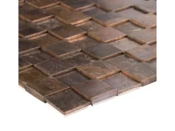 Mosaik Metall Kupfer 3D 30 cm x 30 cm