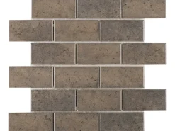 Outlet Mosaikmatte Castello Brick Keramik 30,3 cm x 30,6 cm Grau