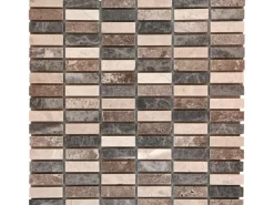 New Mosaikmatte Naturstein Atlas Multicolor 30 cm x 30 cm Bunt