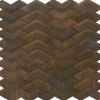 Mosaikmatte Wavy Metall Kupfer 29,5 cm x 30 cm