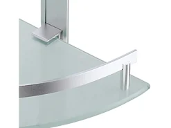 Online MSV Eck-Duschregal Tabarca Alu & Glas 24 cm x 24 cm x 30 cm