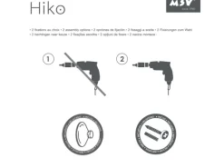 MSV Regal Hiko 25,5 cm x 12 cm x 37 cm Schwarz-Braun