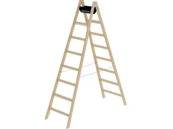 MUNK Holz Stehleiter 2x8 Sprossen