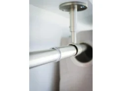 Online mydeco Gardinenstange-Komplettset 2in1 ausziehbar Edelstahl-Optik 160-280cm