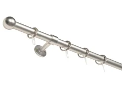 Online mydeco Gardinenstange-Komplettset 2in1 ausziehbar Edelstahl-Optik 160-280cm