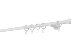 mydeco Maß-Gardinenstange mit Endstück Ball Weiß Ø 2 cm x 220 cm